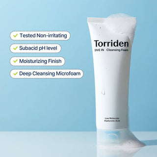 TORRIDEN Dive In Low Molecular Hyaluronic Acid Cleansing Foam - Kbeauty Canada