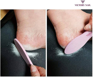 VICTORY NAIL 1PCS Medium and Rough Grit Ceramic Pink Foot File Double-Sided Callus Removal - Kbeauty Canada