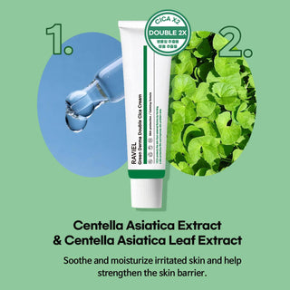 RAVIEL Green Derma Double Cica Cream (Buy One Get One Free) - Kbeauty Canada
