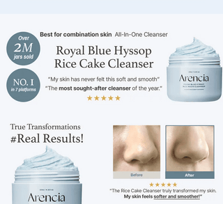 ARENCIA Fresh Blue Hyssop Rice Mochi Cleanser 120g - Kbeauty Canada