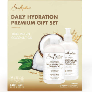 SHEA MOISTURE 100% Virgin Coconut Oil Daily Hydration Shampoo & Conditioner 768mL - Kbeauty Canada