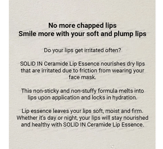 TORRIDEN Solid-In Ceramide Lip Essence 11mL - Kbeauty Canada