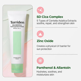 Torriden Balanceful Cica Tone-up Sun Cream SPF50+ PA++++ 60mL - Kbeauty Canada