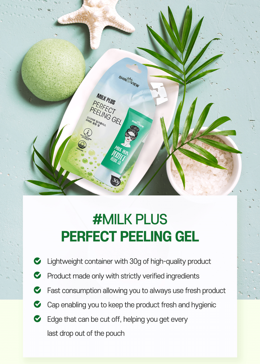 SHINSIAVIEW MILK PLUS Peeling Gel 30g - Kbeauty Canada