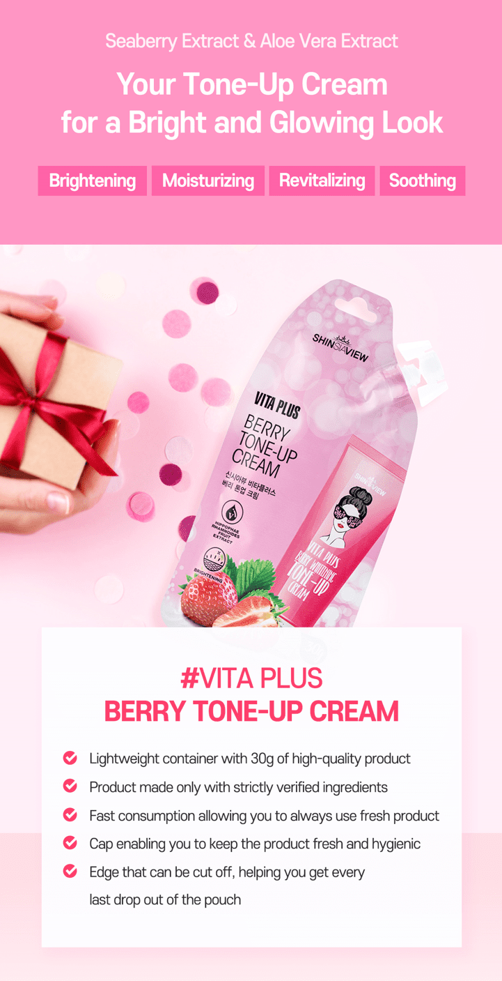 SHINSIAVIEW VITA PLUS Berry Tone Up Cream - Kbeauty Canada