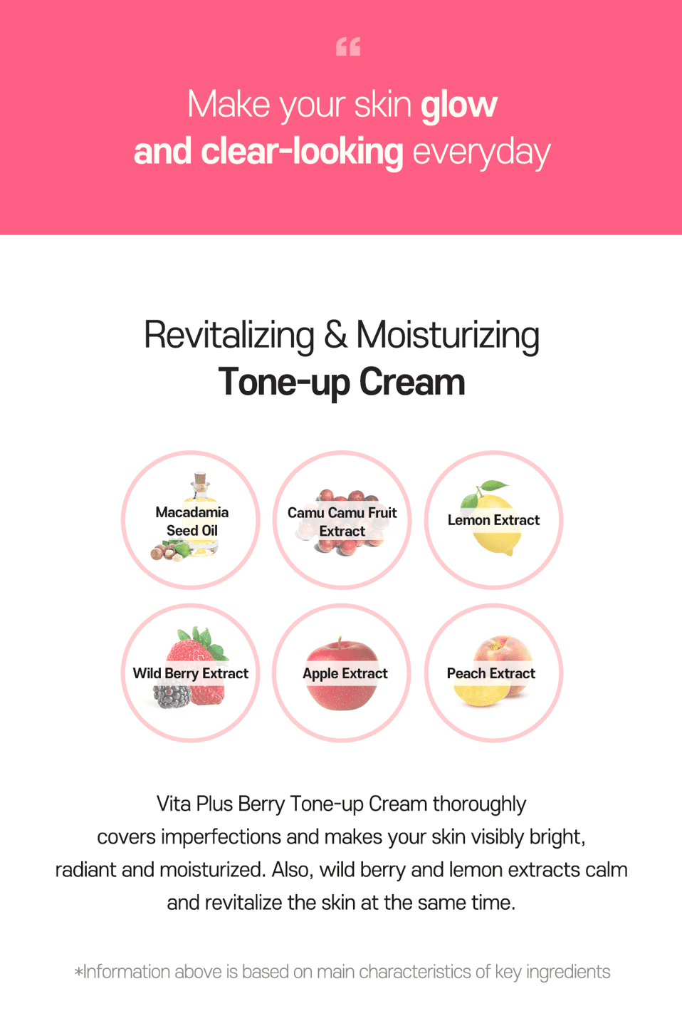 SHINSIAVIEW VITA PLUS Berry Tone Up Cream - Kbeauty Canada