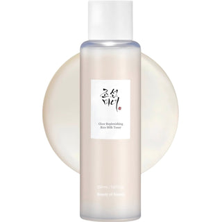Beauty of Joseon Glow Replenishing Rice Milk toner in a 150mL bottle, featuring a soft, hydrating formula for glowing skin.