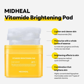 MEDIHEAL Vitamide Brightening Pad 180ml (100 Pads)