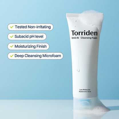 TORRIDEN Dive In Low Molecular Hyaluronic Acid Cleansing Foam