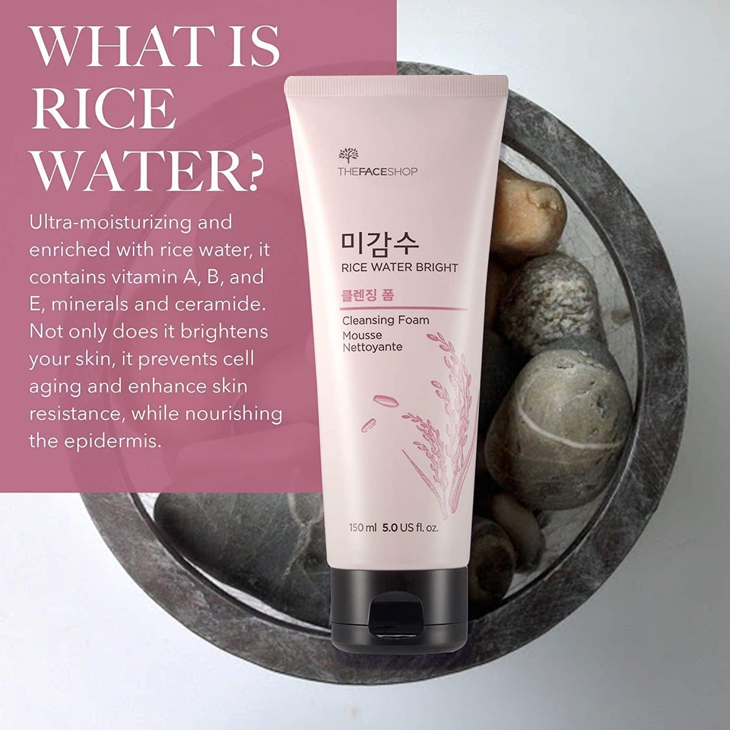 THE FACE SHOP Rice Water Bright Cleansing Foam