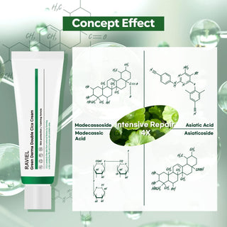 RAVIEL Green Derma Double Cica Cream - Kbeauty Canada