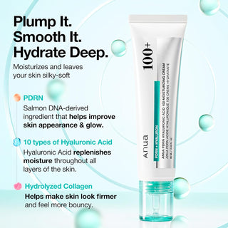 ANUA PDRN Hyaluronic Acid 100 Moisture Cream 60mL - Kbeauty Canada