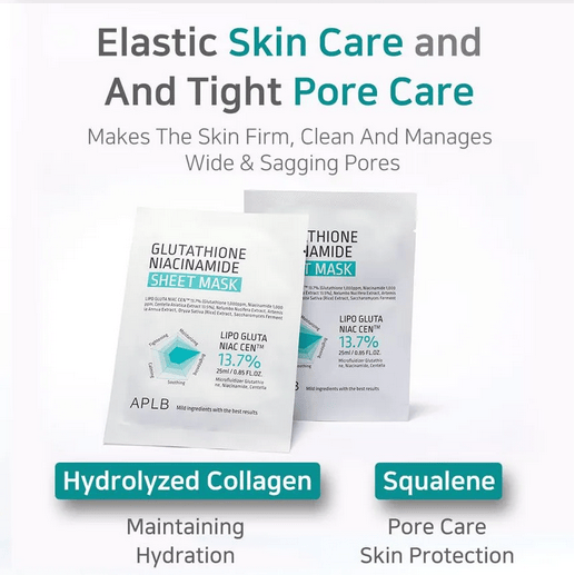 APLB Glutathione Niacinamide Sheet Mask 25mL Kbeauty Canada APLB Glutathione Niacinamide Sheet Mask 25mL Kbeauty Canada