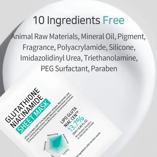 aplb glutathione niacinamide sheet mask benefits APLB Glutathione Niacinamide Sheet Mask 25mL – Kbeauty Canada