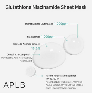 APLB Glutathione Niacinamide Sheet Mask 25mL