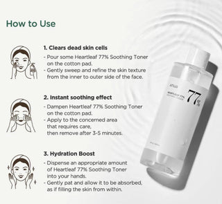 Anua Heartleaf 77 Soothing Toner 250 ml – Face Toner for Sensitive Skin