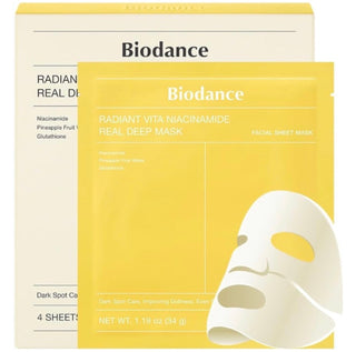BIODANCE Radiant Vita Niacinamide Real Deep Mask 34g (Yellow) (1ea)