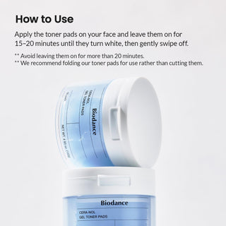 BIODANCE Cera-nol Gel Toner Pads (Blue_60 Pads) - Kbeauty Canada