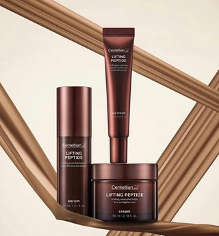 Centellian24 Lifting Peptide Serum 30ml in a sleek bottle, showcasing its elegant packaging for skincare and anti-aging benefits.