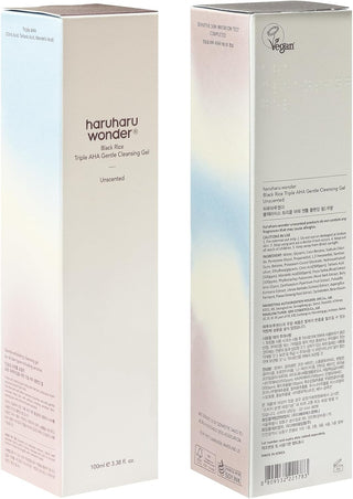 HARUHARU WONDER Black Rice Triple AHA Gentle Cleansing Gel Unscented 100mL - Kbeauty Canada