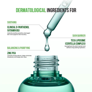 Jumiso D-Panthenol Barrier Soothing Serum 70ml bottle with pump dispenser, designed for skin hydration and calming.