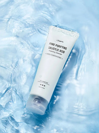 Jumiso Pore-Purifying Salicylic Acid Foaming Cleanser 120g with foaming action for deep pore cleansing and oil control.