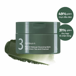NUMBUZIN No.3 Pore & Makeup Cleansing Balm with Green Tea and Charcoal - Kbeauty Canada