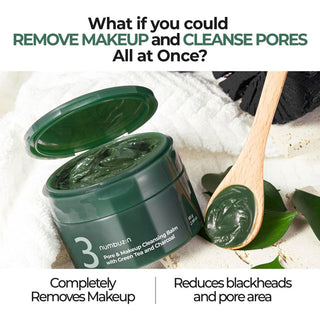 NUMBUZIN No.3 Pore & Makeup Cleansing Balm with Green Tea and Charcoal - Kbeauty Canada