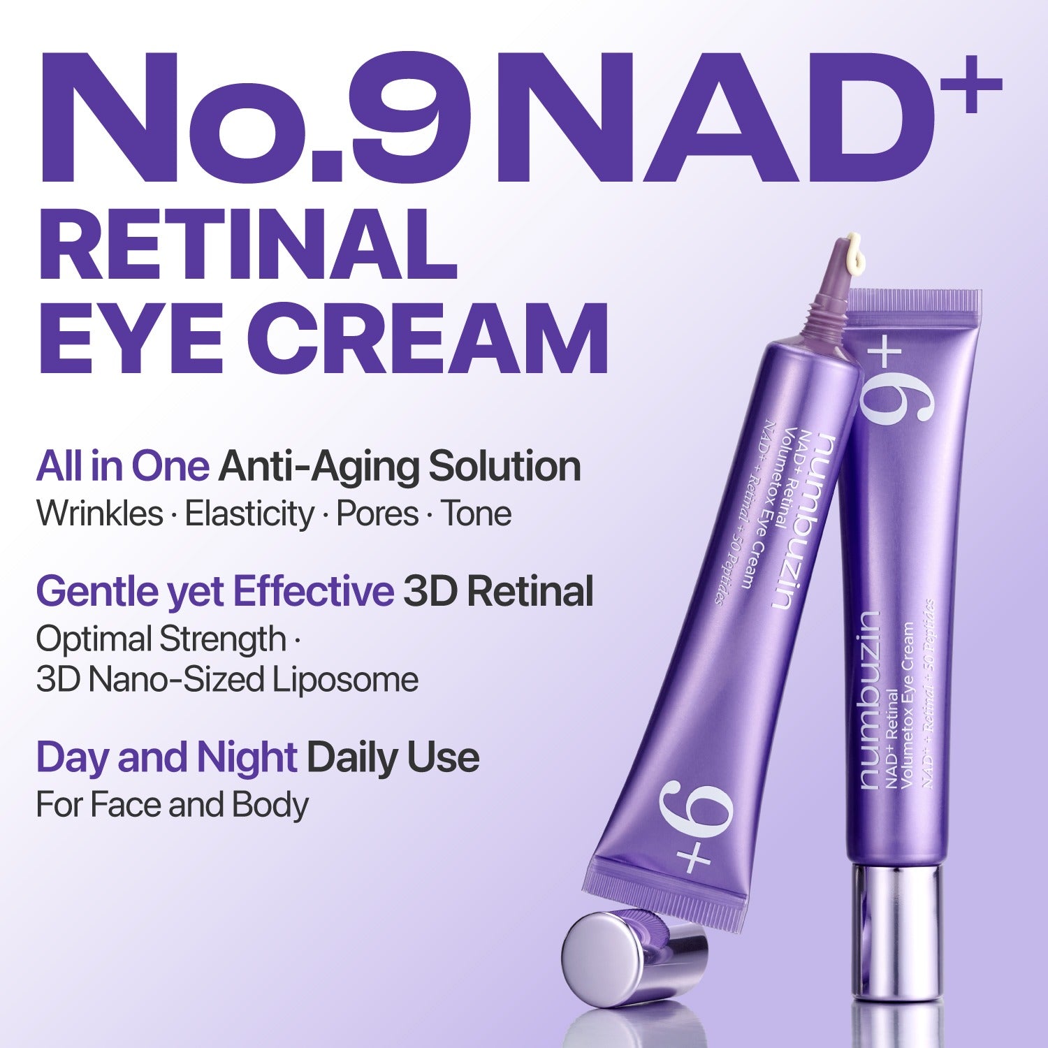 Numbuzin No.9 NAD+ Retinal Volumetox Eye Cream (Tube) 20ml
