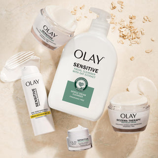 OLAY Sensitive Eczema Therapy Face Moisturizer Skin Relief Cream Fragrance-Free Skin Care Treatment with Colloidal Oatmeal 50mL - Kbeauty Canada