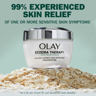 OLAY Sensitive Eczema Therapy Face Moisturizer Skin Relief Cream Fragrance-Free Skin Care Treatment with Colloidal Oatmeal 50mL - Kbeauty Canada