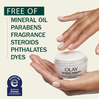 OLAY Sensitive Eczema Therapy Face Moisturizer Skin Relief Cream Fragrance-Free Skin Care Treatment with Colloidal Oatmeal 50mL - Kbeauty Canada