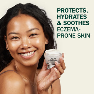 OLAY Sensitive Eczema Therapy Face Moisturizer Skin Relief Cream Fragrance-Free Skin Care Treatment with Colloidal Oatmeal 50mL - Kbeauty Canada