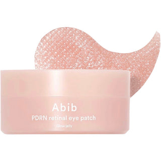 Abib PDRN Retinal Eye Patch Glow Jelly, 60-piece eye mask with a jelly texture designed for eye skin care and brightening.