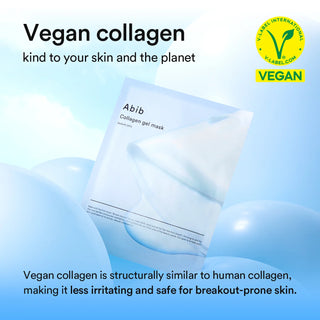 Abib Collagen Gel Mask Sedum Jelly in a clear jar, showcasing the hydrating face mask with a gel texture and fresh sedum plant ingredients.