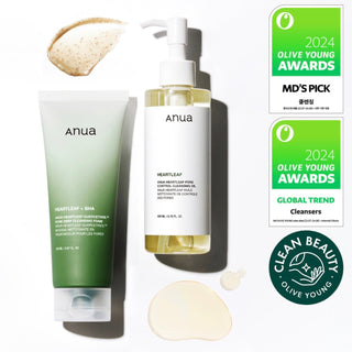 Anua Heartleaf Quercetinol Pore Deep Cleansing Foam in a 150mL bottle, showing the foaming cleanser for deep pore cleansing.