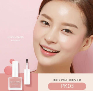 APIEU Juicy Pang Water Blusher 9g, a makeup product with a soft pink cushion and clear packaging, designed for fresh, natural cheeks.