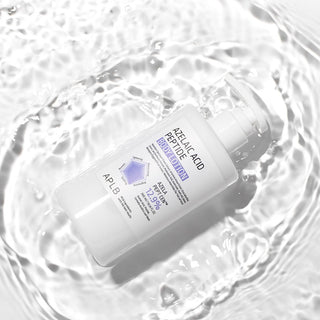APLB azelaic acid peptide body lotion in 300ml bottle, creamy texture, and smooth application for skin rejuvenation.