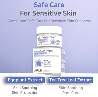APLB Azelaic Acid Peptide Facial Cream in 55mL jar, smooth cream with nourishing ingredients, suitable for skincare.