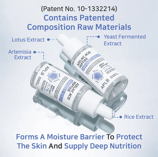 APLB Azelaic Acid Peptide Ampoule Serum in a 40mL bottle, showcasing the serum's clear liquid and sleek packaging.