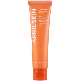 April Skin Carrotene Clarifying Cream in 60ml jar, a skincare product with a smooth cream texture for skin clarity.
