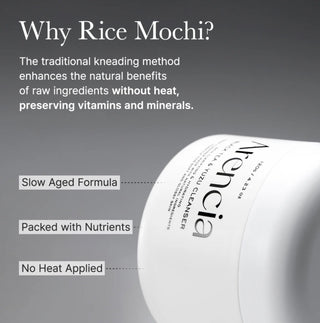 Arencia Black Tea Rice Mochi Cleanser 120g, a gentle facial cleanser with black tea and rice mochi for smooth skin.