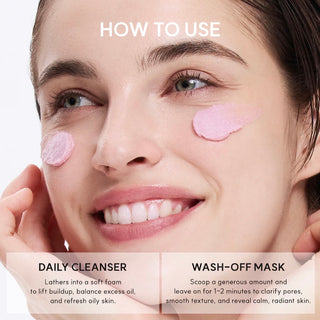 Arencia Fresh Rosehip Rice Mochi Facial Cleanser in 120g, showing the cleanser tube with rosehip and rice ingredients.