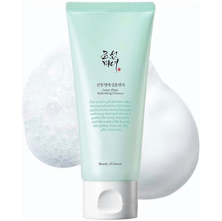 Beauty of Joseon Green Plum Refreshing Cleanser 100mL facial cleanser with green plum extract, in a clear bottle with a white cap.