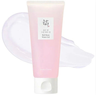 Beauty of Joseon Red Bean Water Gel, soothing gel in a clear jar with a white lid, showing its lightweight, hydrating texture.