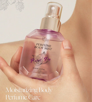 BOM Petit Fig Perfume Body Mist in 110ml bottle with floral and fruity fragrance, featuring a sleek, elegant design.