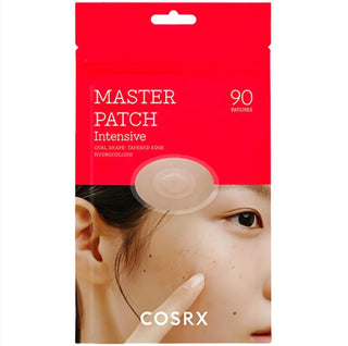COSRX Master Patch Intensive acne patches, 90 count, skin healing and acne treatment patches for targeted skin care.