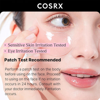 COSRX The Peptide Collagen Hydrogel Eye Patch with 60 patches, designed to hydrate and rejuvenate the delicate under-eye area.
