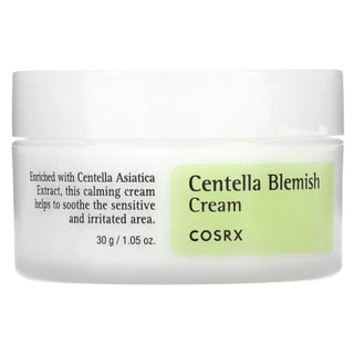 COSRX Centella Blemish Cream 30mL facial cream with soothing centella extract for skin blemishes and irritation.