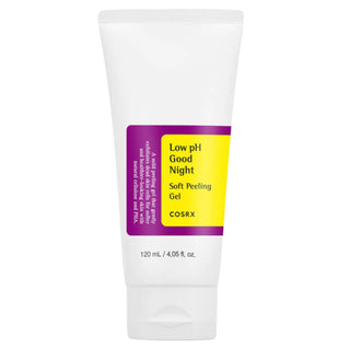 COSRX Low pH Good Night Soft Peeling Gel in red, 120mL, a gentle exfoliating gel for smooth, refreshed skin.